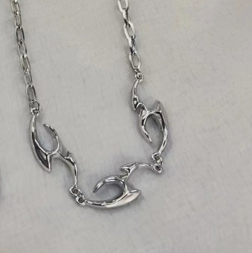 New Irregular Shaped Metal Necklace